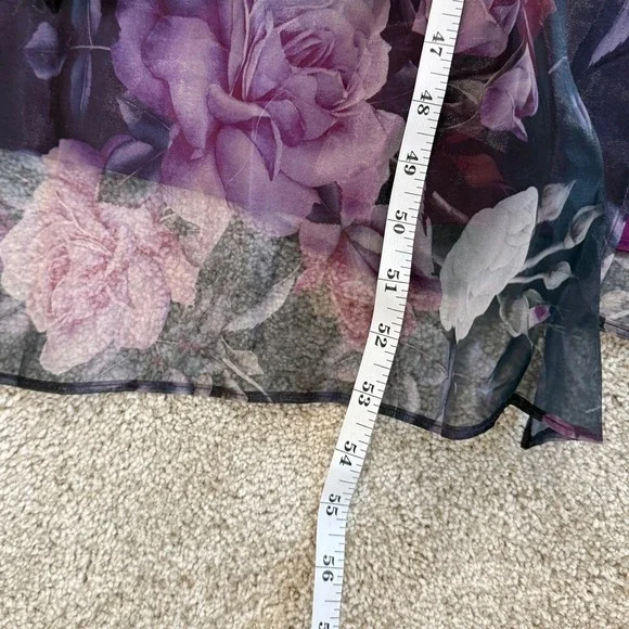 NWT Lulus Wonderful Waltz Purple Floral Print Strapless Bustier Maxi Dress Sz M - Picture 11 of 11